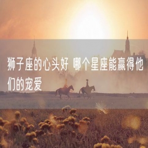 狮子座的心头好 哪个星座能赢得他们的宠爱