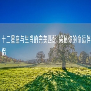 十二星座与生肖的完美匹配 揭秘你的命运伴侣