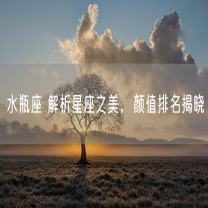 水瓶座 解析星座之美，颜值排名揭晓