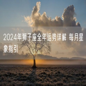 2024年狮子座全年运势详解 每月星象指引