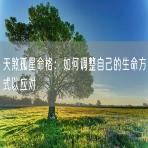 天煞孤星命格：如何调整自己的生命方式以应对