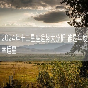 2024年十二星座运势大分析 谁是年度幸运星