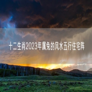 十二生肖2023年属兔的风水五行住宅阵