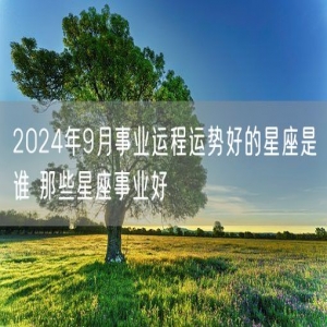 2024年9月事业运程运势好的星座是谁 那些星座事业好