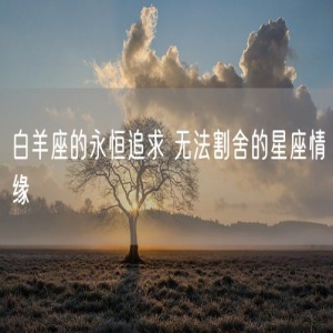 白羊座的永恒追求 无法割舍的星座情缘