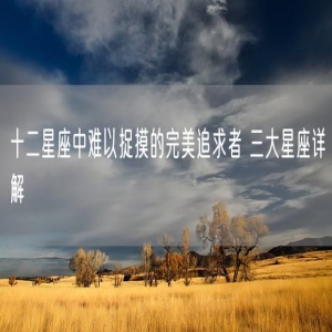 十二星座中难以捉摸的完美追求者 三大星座详解