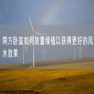 南方卧室如何放置绿植以获得更好的风水效果