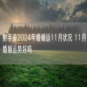 射手座2024年婚姻运11月状况 11月婚姻运势好吗