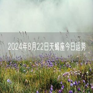 2024年8月22日天蝎座今日运势