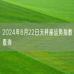 2024年8月22日天秤座运势指数查询