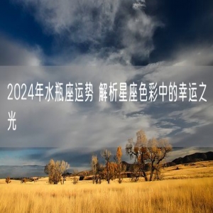 2024年水瓶座运势 解析星座色彩中的幸运之光