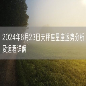 2024年8月23日天秤座星座运势分析及运程详解