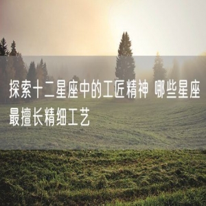 探索十二星座中的工匠精神 哪些星座最擅长精细工艺