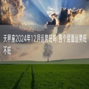 天秤座2024年12月运势旺吗 各个层面运势旺不旺