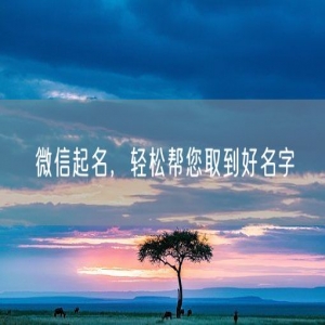 微信起名，轻松帮您取到好名字