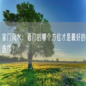 家门风水：看门的哪个方位才是最好的选择？
