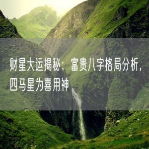 财星大运揭秘：富贵八字格局分析，四马星为喜用神