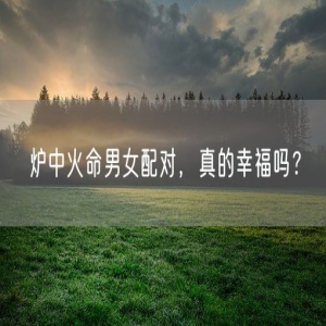 炉中火命男女配对，真的幸福吗？