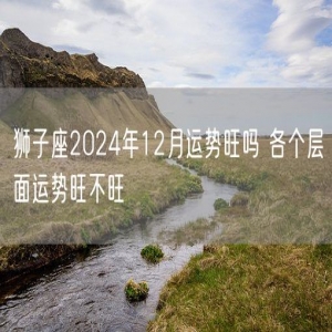 狮子座2024年12月运势旺吗 各个层面运势旺不旺