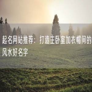 起名网站推荐：打造主卧室加衣帽间的风水好名字