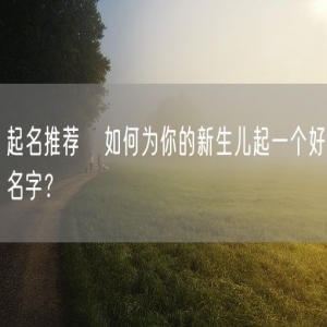 起名推荐   如何为你的新生儿起一个好名字？