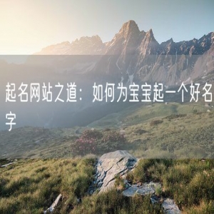 起名网站之道：如何为宝宝起一个好名字