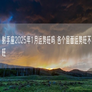 射手座2025年1月运势旺吗 各个层面运势旺不旺