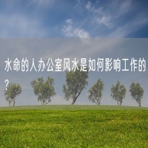 水命的人办公室风水是如何影响工作的？