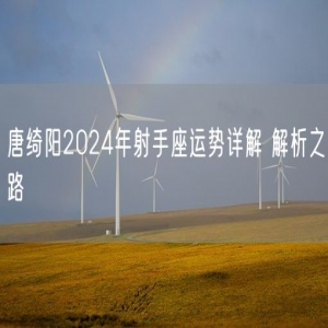 唐绮阳2024年射手座运势详解 解析之路