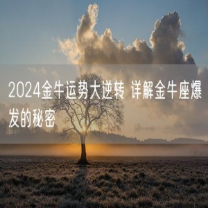 2024金牛运势大逆转 详解金牛座爆发的秘密
