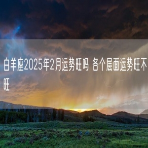 白羊座2025年2月运势旺吗 各个层面运势旺不旺
