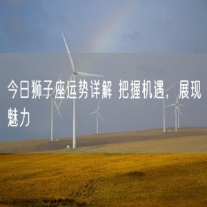 今日狮子座运势详解 把握机遇，展现魅力