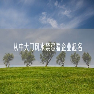 从中大门风水禁忌看企业起名