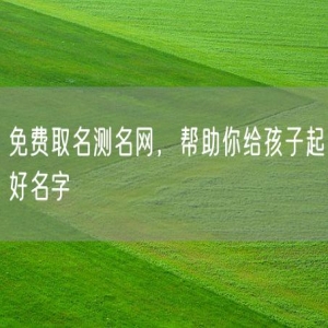 免费取名测名网，帮助你给孩子起好名字