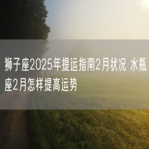 狮子座2025年提运指南2月状况 水瓶座2月怎样提高运势