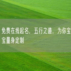 免费在线起名，五行之道，为你宝宝量身定制
