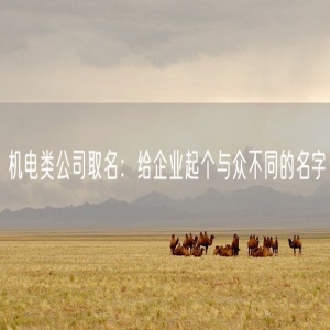 机电类公司取名：给企业起个与众不同的名字