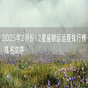 2025年2月份12星座财运运程排行榜 排名次序