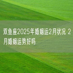 双鱼座2025年婚姻运2月状况 2月婚姻运势好吗
