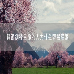 解读剑锋金命的人为什么容易晚婚