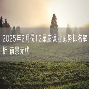 2025年2月份12星座课业运势排名解析 前景无忧