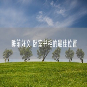睡前好文 卧室书柜的最佳位置