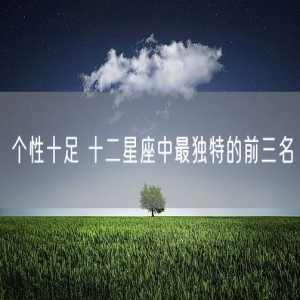个性十足 十二星座中最独特的前三名