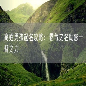 高姓男孩起名攻略：霸气之名助您一臂之力