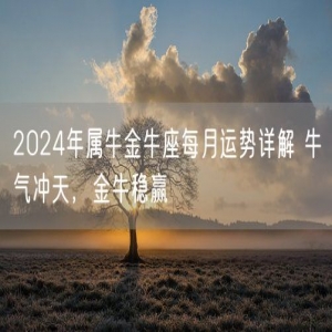 2024年属牛金牛座每月运势详解 牛气冲天，金牛稳赢