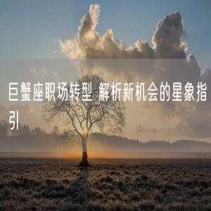 巨蟹座职场转型 解析新机会的星象指引