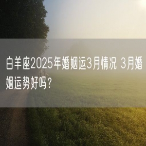 白羊座2025年婚姻运3月情况 3月婚姻运势好吗？