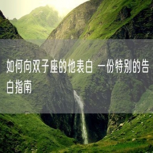 如何向双子座的他表白 一份特别的告白指南