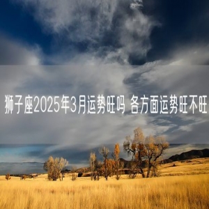 狮子座2025年3月运势旺吗 各方面运势旺不旺