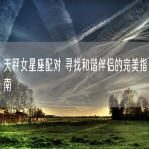 天秤女星座配对 寻找和谐伴侣的完美指南